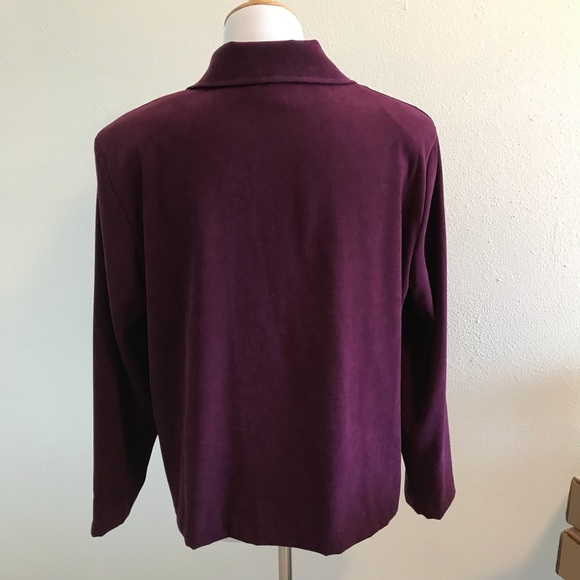 Suede Like Plum Top/Jacket - Picture 7 of 8